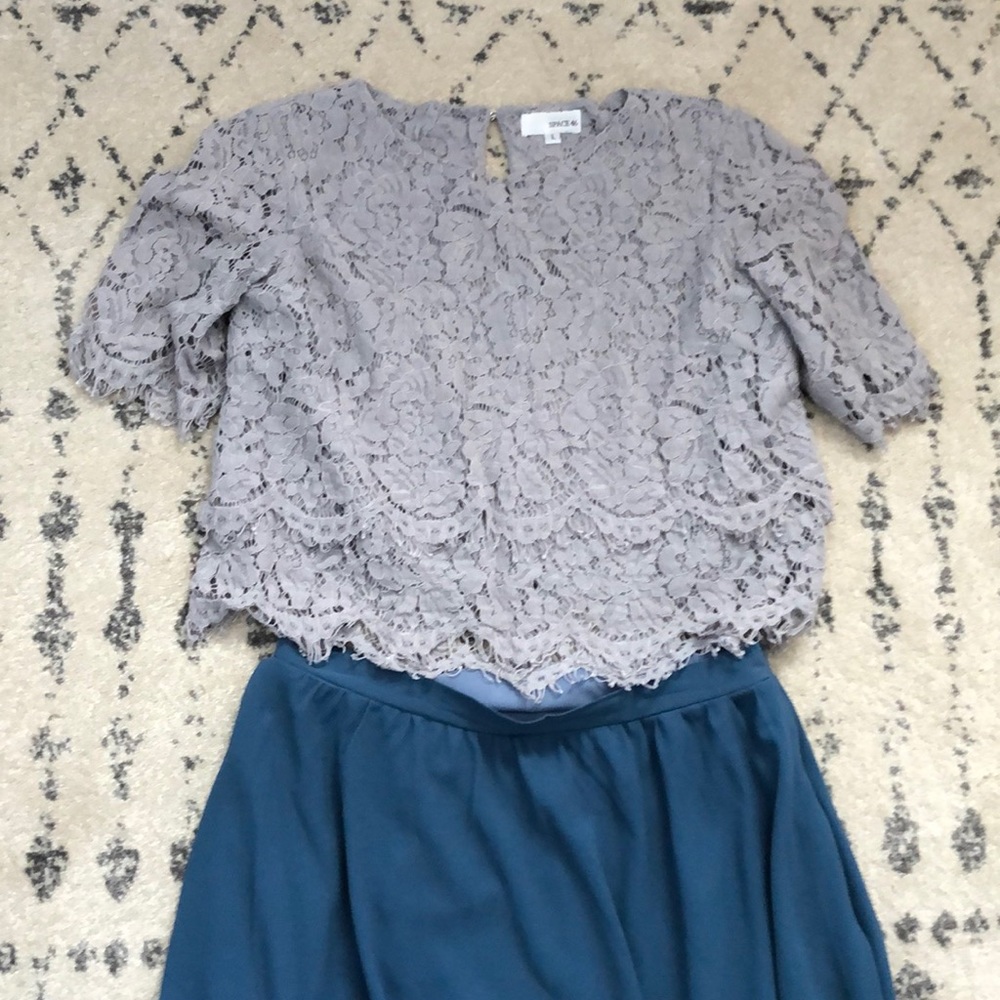 Lace top & skirt 💙